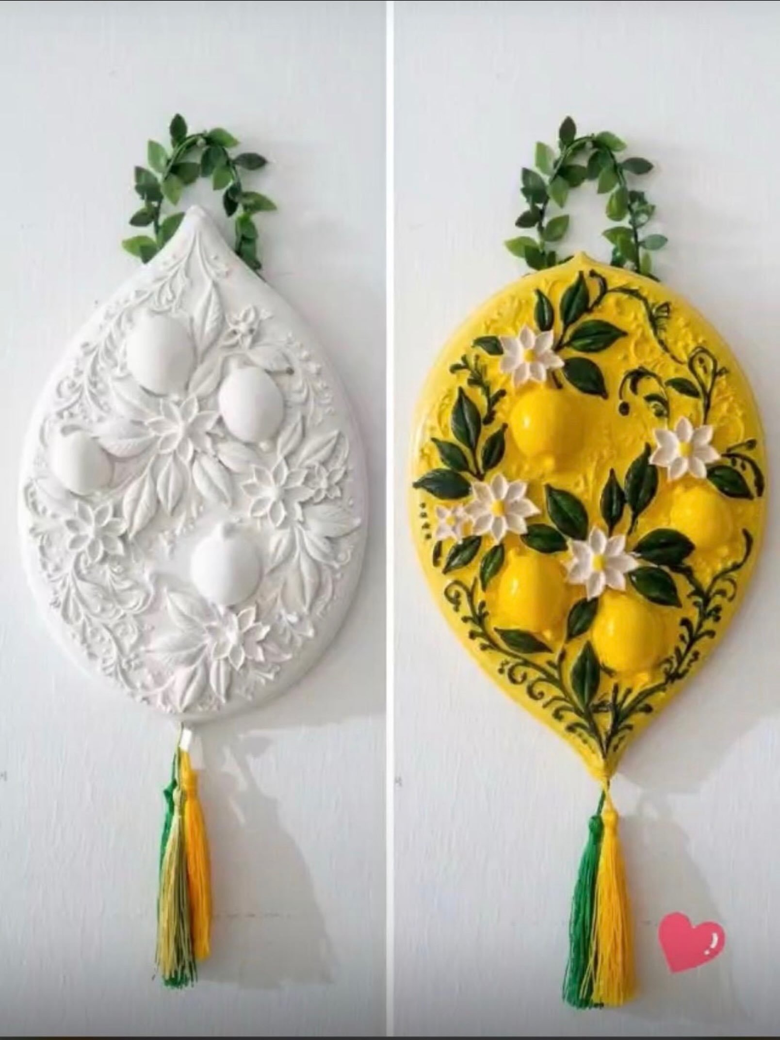 Limon Motifli Kabartma Duvar Süsü
