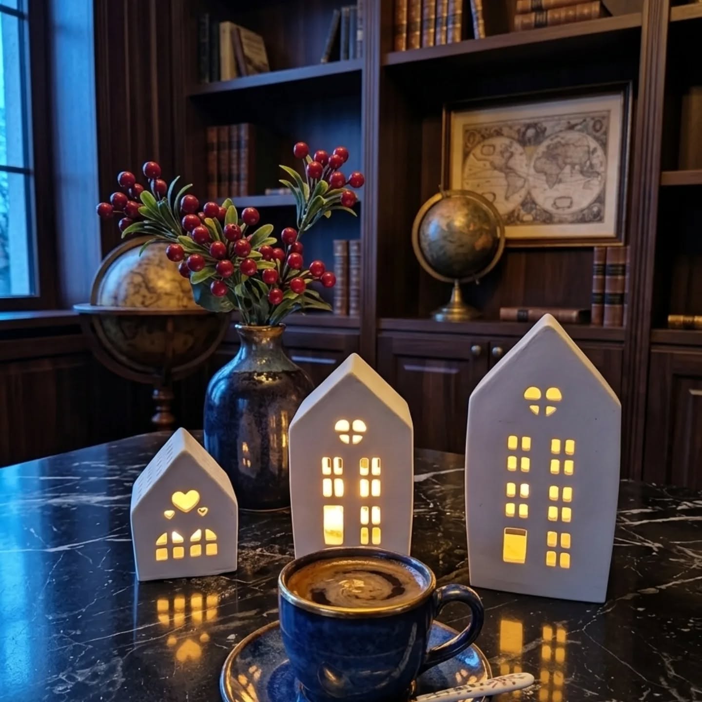 Işıklı Ev Gece Lambası Seti