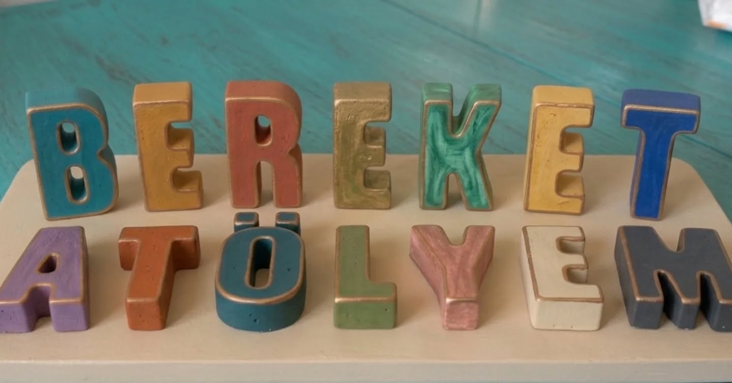 Renkli Bereket Atölyem Harfleri