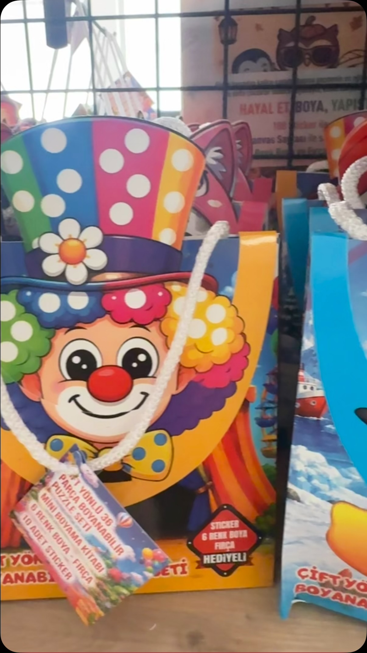 Palyaço Temalı Boyanabilir Puzzle Seti