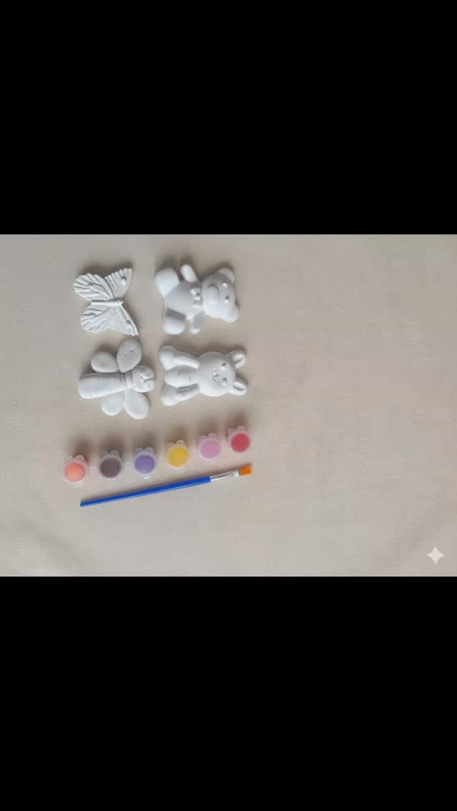 Kelebek ve Ayıcıklı Mini Boyama Kiti